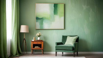 Living room with chair and table