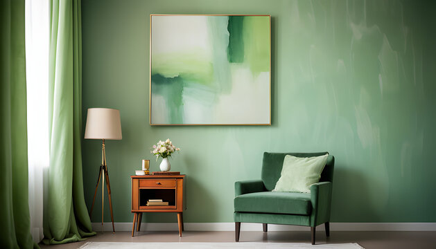 Living room with chair and table