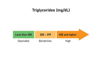 Triglycerides Level Concept Design. Vector Illustration.