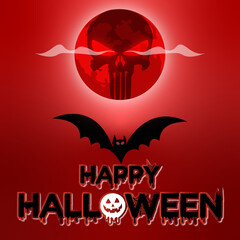 Vector Halloween background with bats | Halloween background with bats
