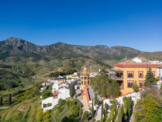 vista del municipio de Carratraca en la provincia de M&aacute;laga, Espa&ntilde;a