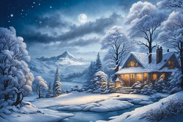 background of natural conditions during winter