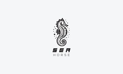 Sea horse vector logo icon illustration design © Vectors.in
