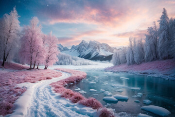 background of natural conditions during winter