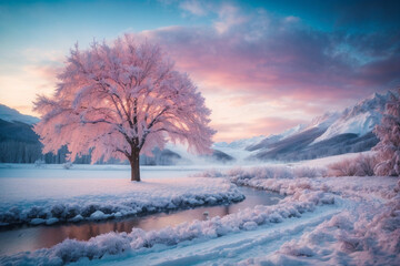 background of natural conditions during winter