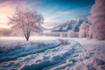 background of natural conditions during winter