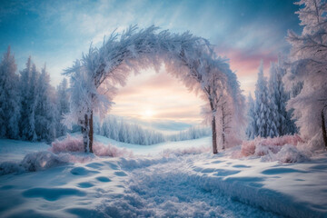 background of natural conditions during winter