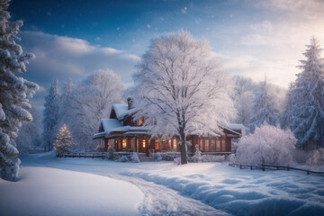 background of natural conditions during winter