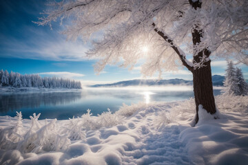 background of natural conditions during winter