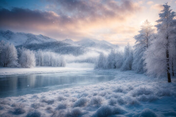 background of natural conditions during winter