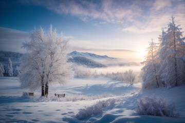 background of natural conditions during winter