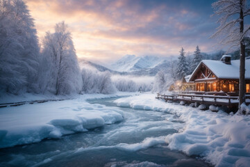 background of natural conditions during winter