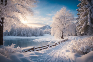 background of natural conditions during winter