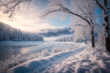 background of natural conditions during winter