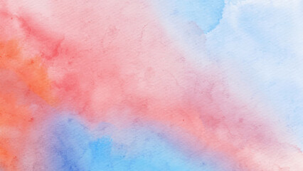 Abstract blue red watercolor paint background. Vector illustration