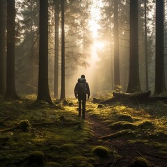 solo Hiking in the Misty Woods