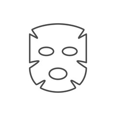 Cosmetic mask line outline icon