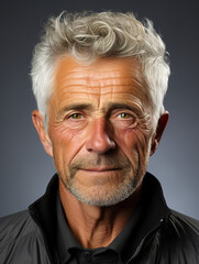 Obraz premium White hair old man portrait