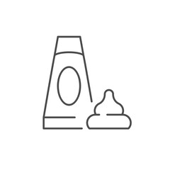 Cosmetic cream line outline icon