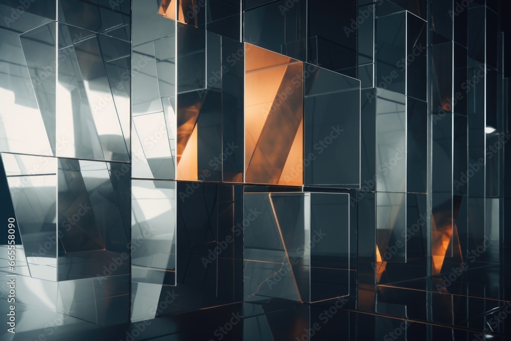 Poster a picture of a building with an extensive glass facade. this image can be used to represent modern a