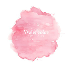 Naklejka na ściany i meble Pink watercolor brush paint background