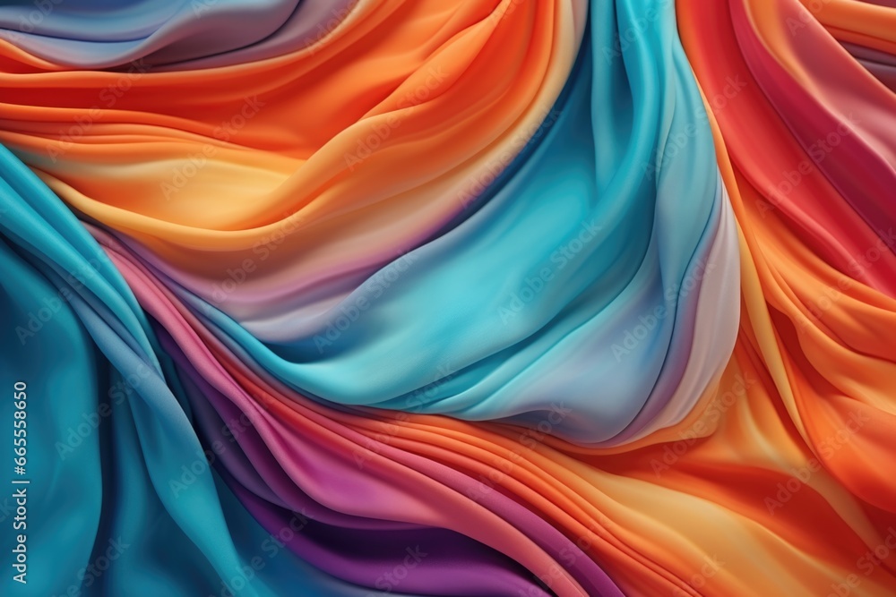 Poster a close up view of a vibrant and colorful fabric. this picture can be used for various creative proj