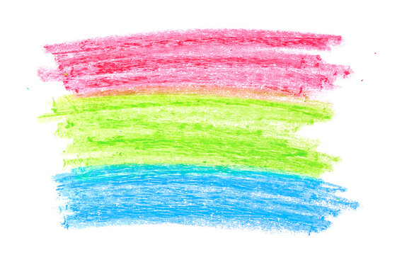Grunge hand draw, scribble colorful hatching, palette wax pastel, crayon isolated on white, clipping path
