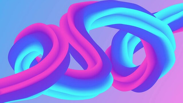 Beautiful abstract 3d background. Colorful gradient shape animation. Modern pastel texture. Multicolored template. Three dimensional geometry figure. Bright futuristic backdrop. Motion graphic art.