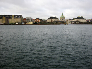 Obraz premium Copenhagen waterfront, Denmark, on a sunny winter day