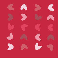 seamless pattern with pink hearts