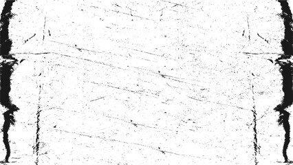 Grunge black and white pattern. Monochrome abstract texture. Dark background from cracks, stains, chips, lines