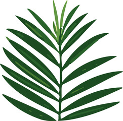 Vector illustration of tropical leaves in a minimalist style. A perfect blend of simplicity and lushness.