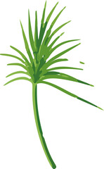 A sleek and minimalist vector depiction of lush tropical leaves, exuding a serene ambiance and simple elegance.