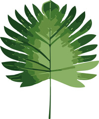 A stylish and simplistic vector illustration of tropical leaves, bringing a calm and contemporary vibe to any design.