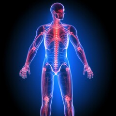 an x-ray photograph of the human body