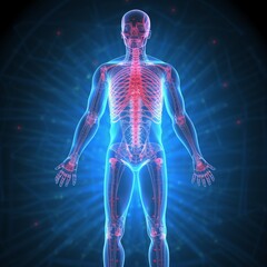 an x-ray photograph of the human body