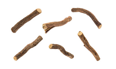 Liquorice roots on transparent background. PNG image. - 665577467