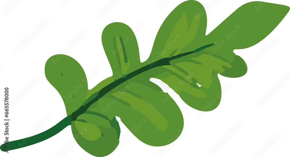 Aufkleber a simplistic vector illustration depicting tropical leaves in a minimalistic style, with a focus on 