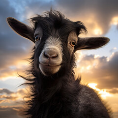 Pygmy Goat in Nature Close Up Animal