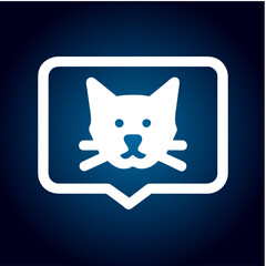house cat message bubble icon