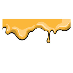 smudges of honey with drops, vector illustration