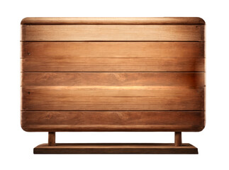 wooden signboard isolated on transparent background. generative ai