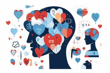 World mental health day illustration