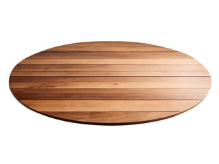 wooden platform top isolated on transparent background. generative ai