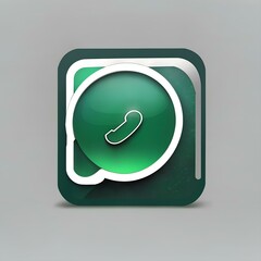Whatsapp logo 3d rendering isolatedhatsapp logo side view 3d rendering illustration icon square rounded transparent background,