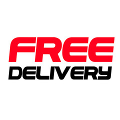 Free Delivery logo on a Transparent Background