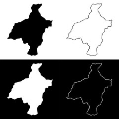 Pemagatshel district map, administrative division of Bhutan.