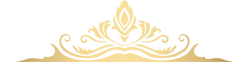 vintage lines decorative elements Golden flower border collection