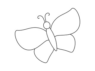 Butterfly outline icon. Linear style sign for mobile concept and web design. Insect simple line art vector. Symbol, logo illustration