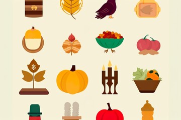 hand drawn pattern design for fall season thanksgiving day concept illustration  MADE IWTH AI GENERATED